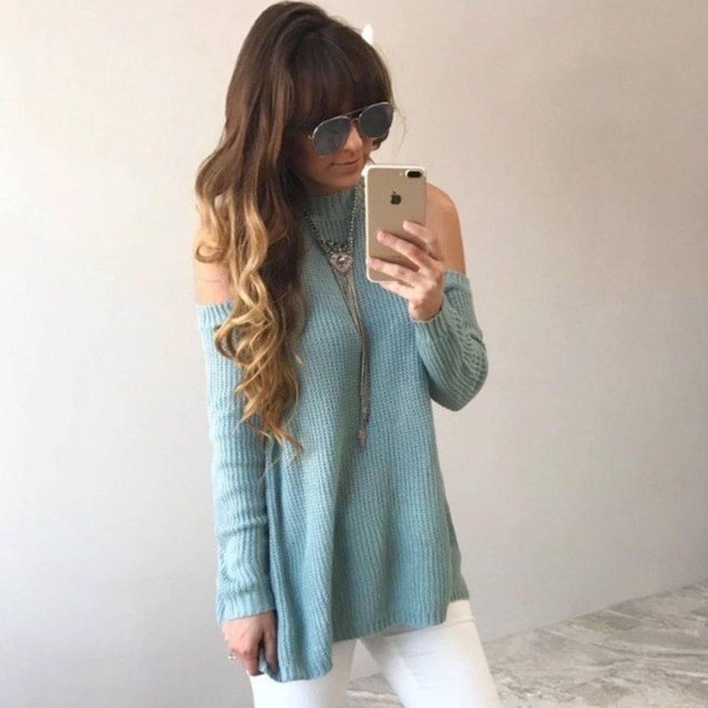 Dusty blue sweater